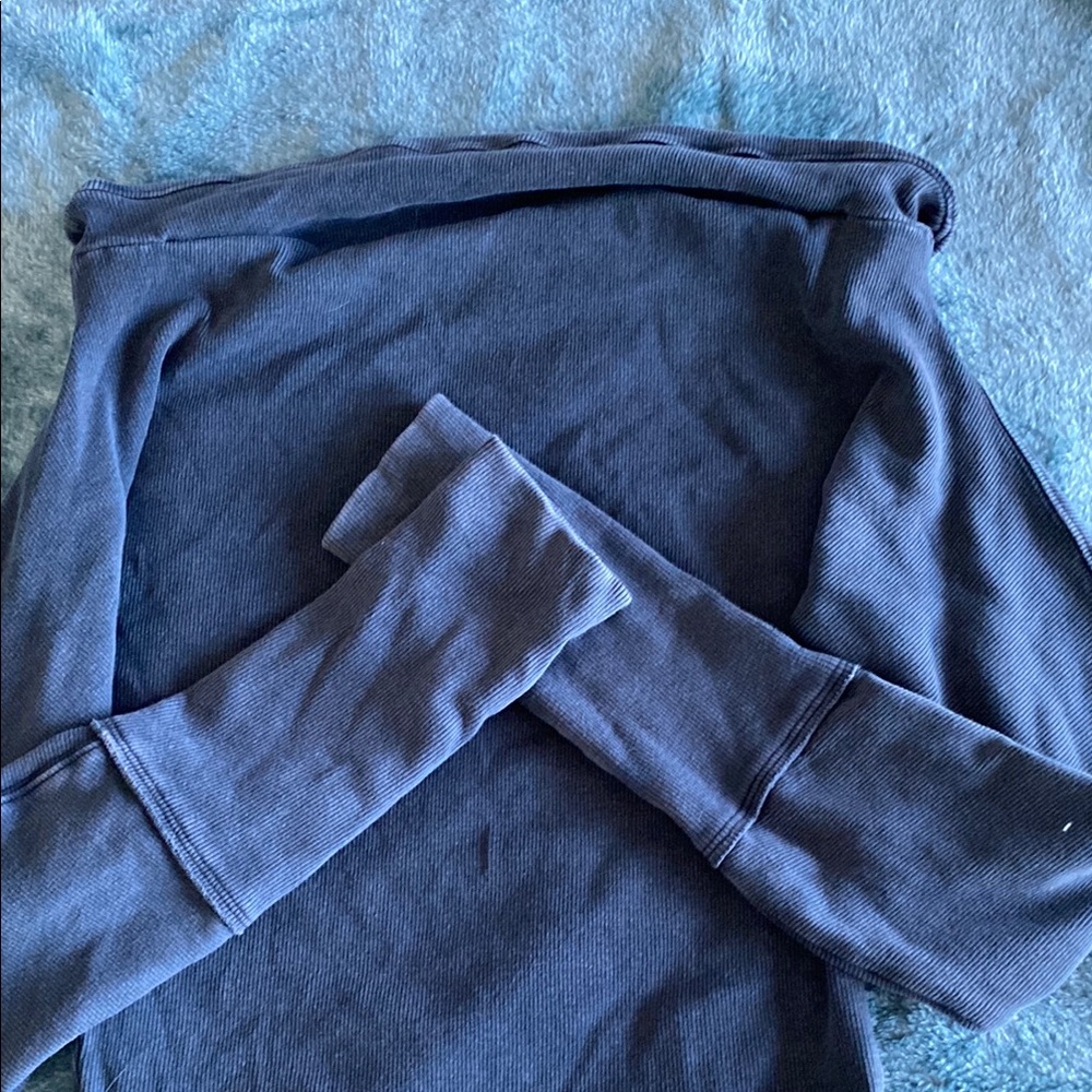 Navy Long Sleeve Off The Shoulder Free People